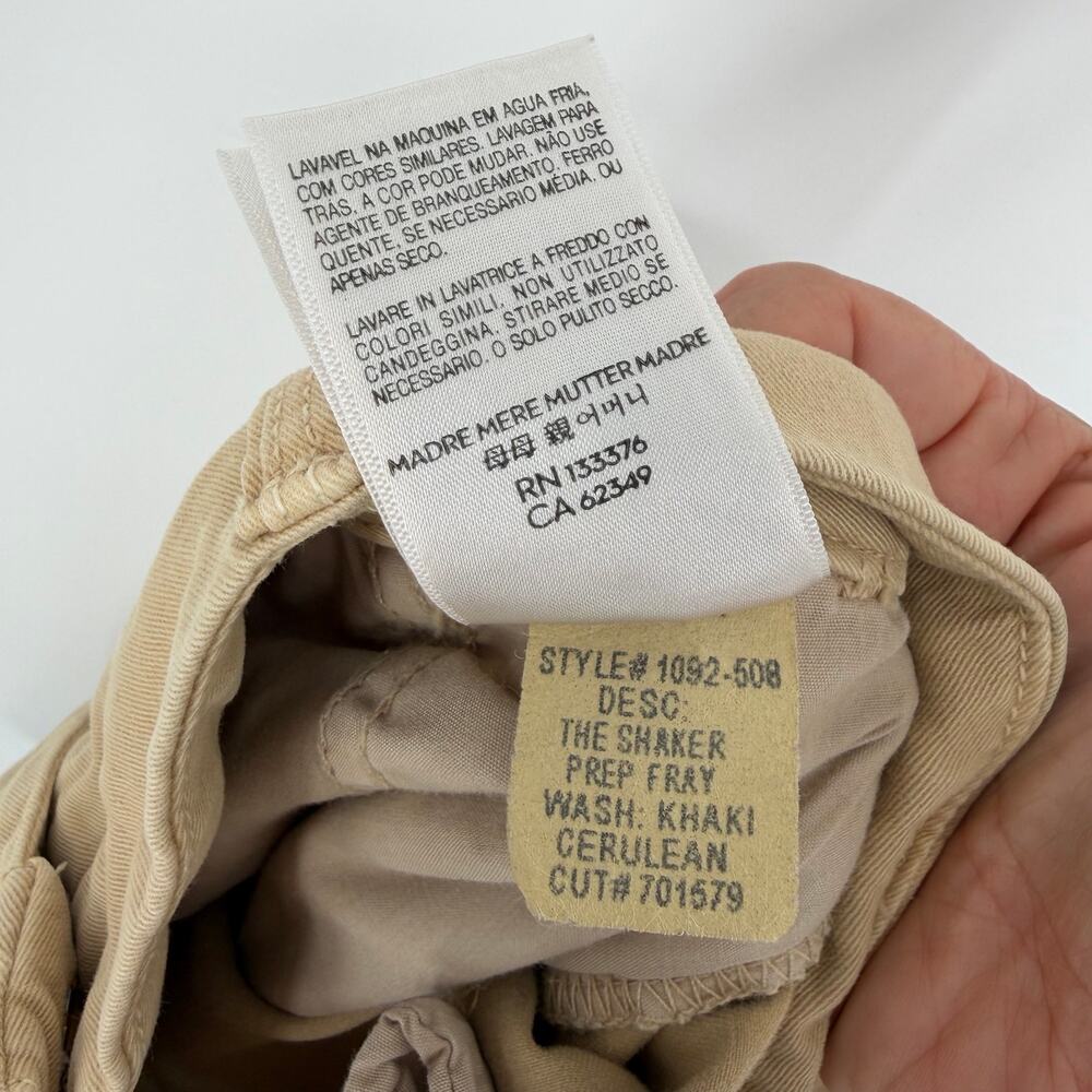 MOTHER The Shaker Prep Fray Jeans Killing Time Khaki Cerulean Women's 30 - Picture 7 of 13